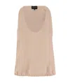 Giorgio Armani Silk Tank Top In Nude