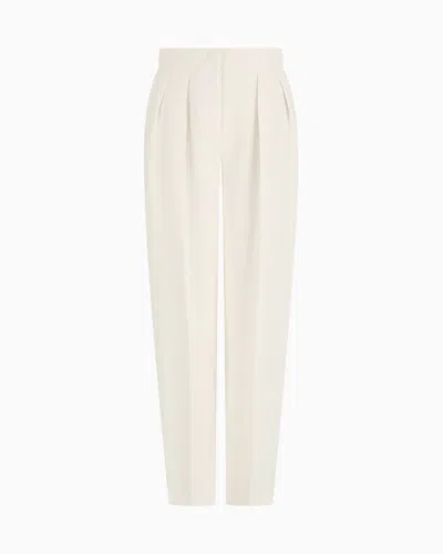 Giorgio Armani Glitter Silk Cady Trousers With Pleats