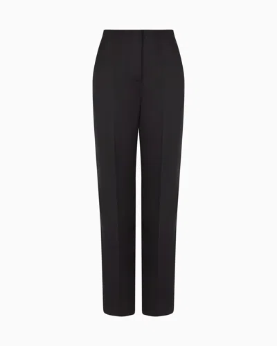 Giorgio Armani Glitter Silk Satin Single-pleat Trousers