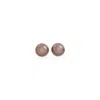 Giorgio Armani Glossy Brass Earrings With Rounded Design In Pink