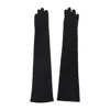Giorgio Armani Long Suede Gloves In Black