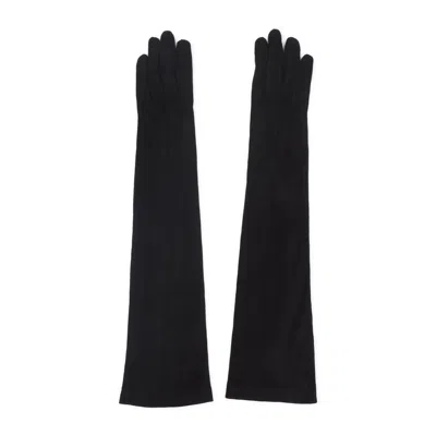 Giorgio Armani Black Long Leather Gloves