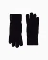 Giorgio Armani Official Store Gloves In Pure Cashmere Knit In Midnight Blue