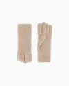 Giorgio Armani Gloves In Pure Cashmere Knit In Sand
