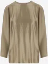 Giorgio Armani Golden Shiny Effect Silk Top