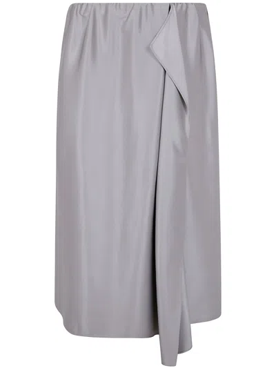 Giorgio Armani Women's Gonna Doppio Raso Seta In Gray