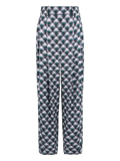 Giorgio Armani Gradient-print Tailored Trousers In Multi