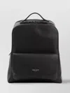 Giorgio Armani Grained Calf Leather Backpack Men In Black