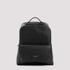 Giorgio Armani Grained Calf Leather Backpack Men In Black