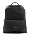 Giorgio Armani Grained Calf Leather Backpack Men In Black