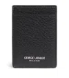 Giorgio Armani Grained Leather Card Holder In Black