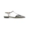 Giorgio Armani Green Calf Leather Ballerinas