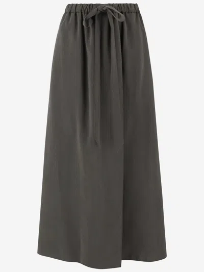 Giorgio Armani Green Silk-blend Skirt