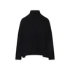 Giorgio Armani Cashmere Flared Hem Sweater In Black