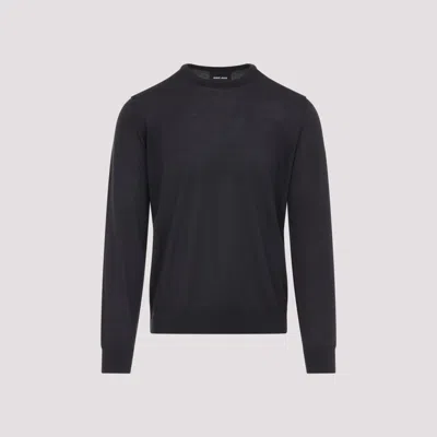 GIORGIO ARMANI GREY CREW NECK SWEATER