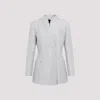 Giorgio Armani Sequin-embellished Blazer In Grey