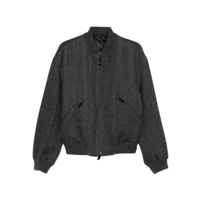 Giorgio Armani Mens Excalibur Herringbone Relaxed-fit Cashmere Jacket In Gray