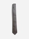 Giorgio Armani Grey Jacquard Silk Tie
