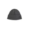 Giorgio Armani Grey Textured Beanie Hat In Black