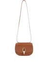 Giorgio Armani Half-moon Shoulder Bag In Brown