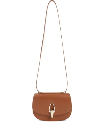 Giorgio Armani Half-moon Shoulder Bag In Brown