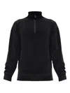 Giorgio Armani Half-zip Sweater In Black