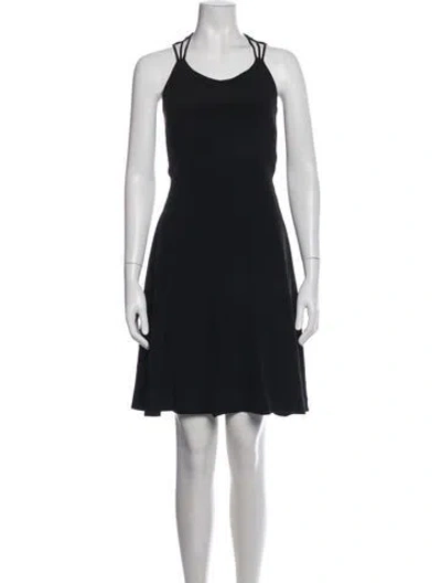 Pre-owned Giorgio Armani Halterneck Knee-length Dress In Black