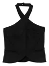 Giorgio Armani Top Mit Neckholder In Black