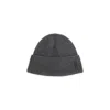 Giorgio Armani Grey Textured Beanie Hat In Black
