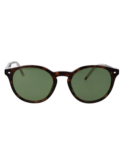 Giorgio Armani Havana Acetate Sunglasses In Brown