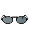 Giorgio Armani Havana Acetate Sunglasses In Black