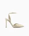 Giorgio Armani Ankle Strap High-heeled Sandals In Beige