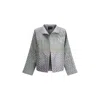 Giorgio Armani Hemp Jacket With French Collar And Multi-colored Pattern
