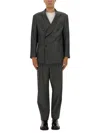 Giorgio Armani Tailored Grey Suit With Double-breasted Blazer