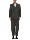 Giorgio Armani Tailored Grey Suit With Double-breasted Blazer In Gray