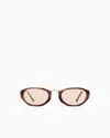 Giorgio Armani Hexagonal Sunglasses In Brown