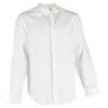 Giorgio Armani Diagonal Striped Long Sleeve Shirt In Grey Cotton In White