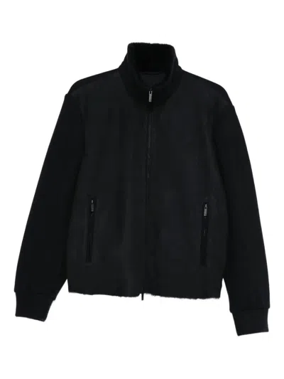 GIORGIO ARMANI HIGH-NECK BLUSON JACKET WITH SHEARLING DETAILS