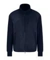 Giorgio Armani High-neck Bomber Jacket In Blue