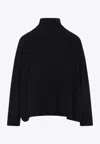 Giorgio Armani Cashmere Flared Hem Sweater In Gray