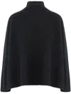 Giorgio Armani High Neck Cashmere Sweater With Dropped Shoulders In Black