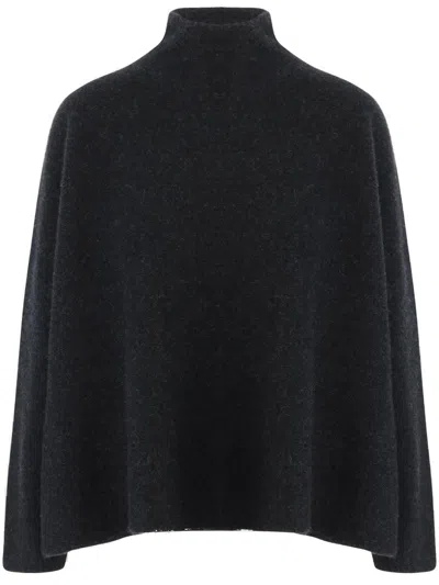 GIORGIO ARMANI HIGH NECK CASHMERE SWEATER WITH DROPPED SHOULDERS