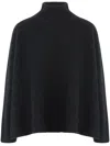 Giorgio Armani High Neck Cashmere Sweater With Dropped Shoulders In Blue