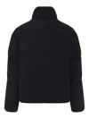 Giorgio Armani Quilted High Collar Jacket With Front Pockets In Blue