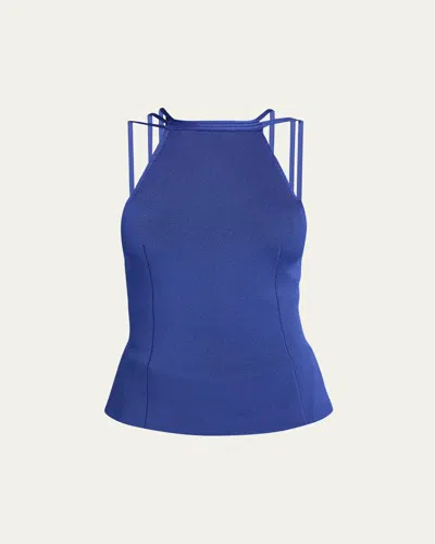 GIORGIO ARMANI HIGH-NECK STRAPPY TANK TOP