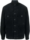 Giorgio Armani Suede Jacket In Blue