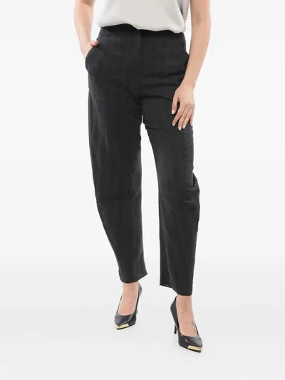 Giorgio Armani High-rise Wool Trousers In Black