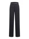 GIORGIO ARMANI GIORGIO ARMANI HIGH WAIST CHEVRON PRINTED TROUSERS