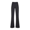Giorgio Armani High-waist Flared Trousers With Five-pocket Styling In Black