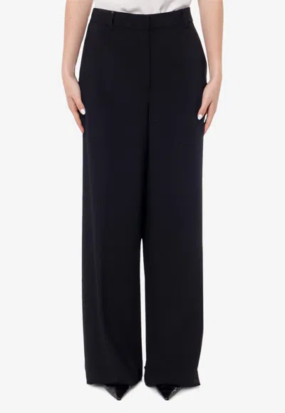 Giorgio Armani High-waist Tailored Pants In Black